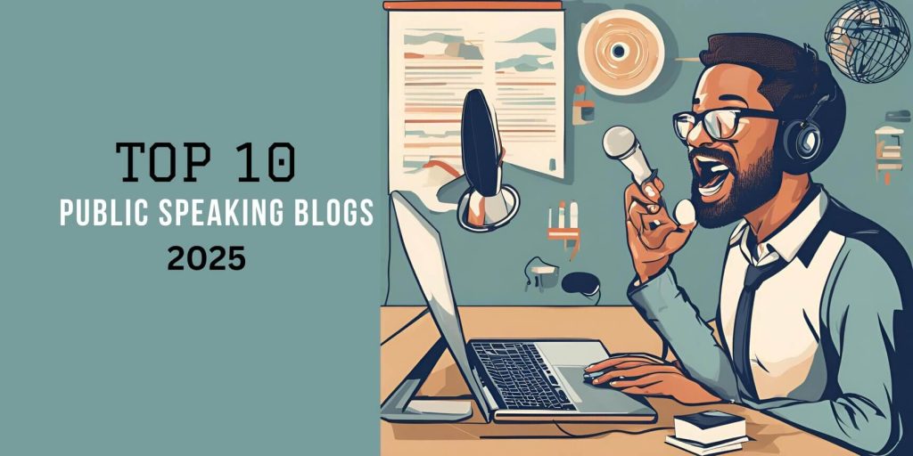 Image with TOP 10 public speaking blogs to read
